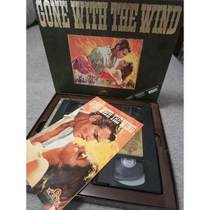 Original Gone With the‎ Wind 2-Tape VHS Set and Booklet Inside RARE BANNED